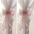 2 Pack French Silky Bow Curtain Tiebacks, Elegant Lace Ribbon by Unknown