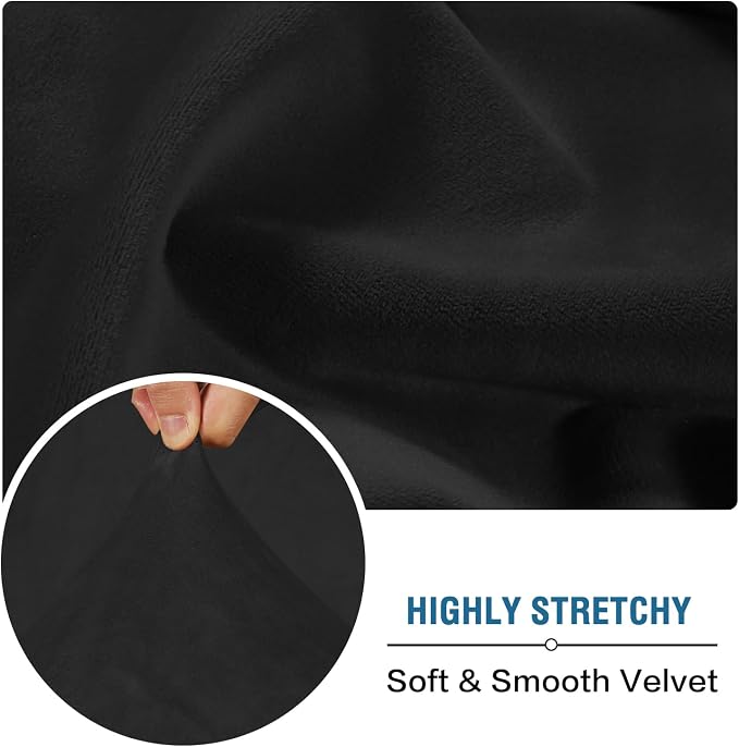 H.VERSAILTEX Velvet Stretch Individual Couch Cushion Cover Plush Cushion - Image 5