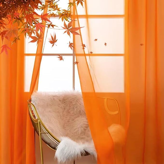 SpaceDresser Basic Rod Pocket Sheer Voile Window Curtain Panels White 1 Pair 2 - Image 8