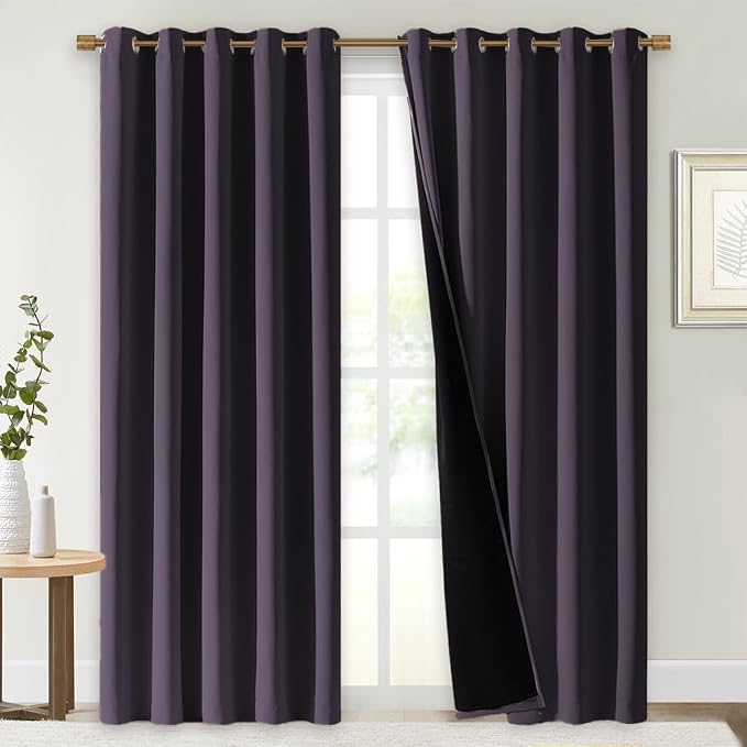 NICETOWN 100% Blackout Window Curtain Panels, Cold and Full Light Blocking by NICETOWN