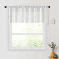 MRTREES Sheer Valance Curtain, Christmas Sheer Curtains Valances Rod Pocket by MRTREES