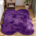 Goolela Purple Fluffy Sheepskin Rug 4x6 by Goolela