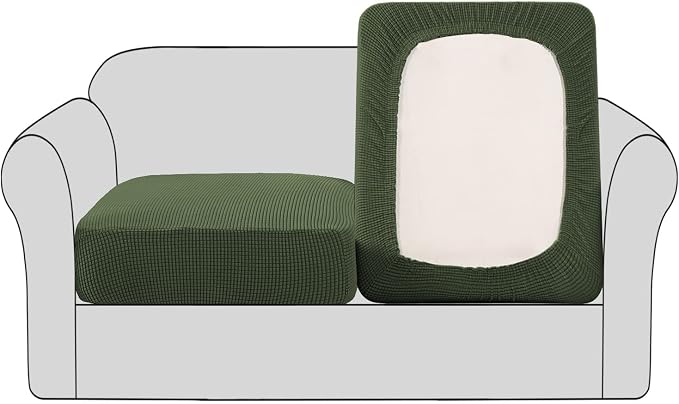 H.VERSAILTEX High Stretch Couch Cushion Covers, Chair Sofa Seat Slipcovers by HVERSAILTEX