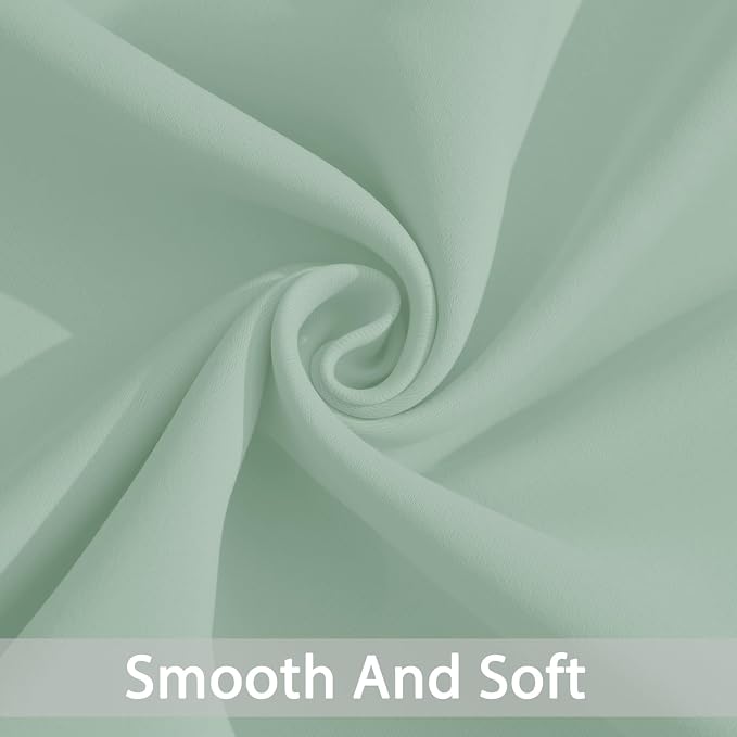 Yakamok Light Sage Green Blackout Curtains - Image 5