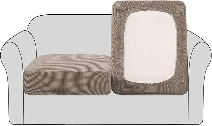 H.VERSAILTEX High Stretch Couch Cushion Covers, Chair Sofa Seat Slipcovers by HVERSAILTEX