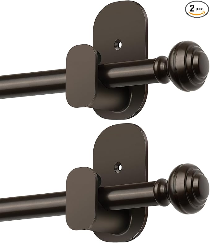 KAMANINA 2 Pack Curtain Rods No Drilling by KAMANINA