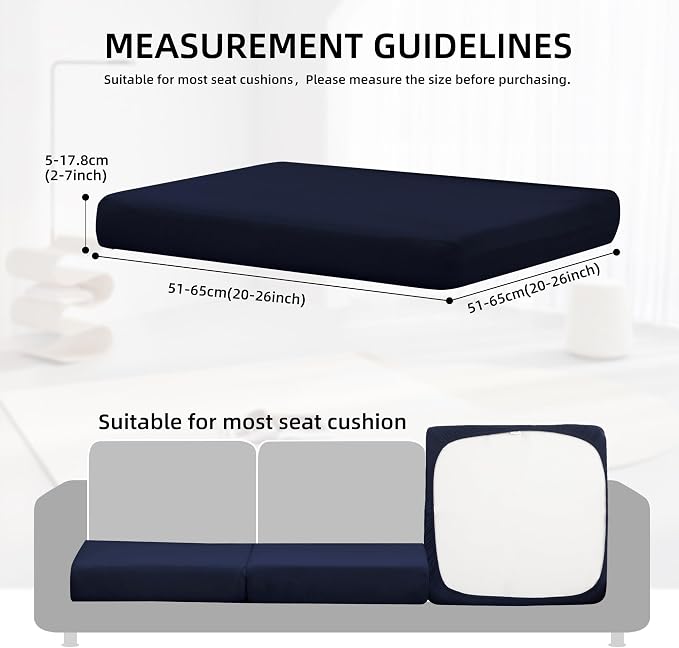 8Pcs Outdoor Cushion Covers, Patio Cushion Covers, Stretch Elastic Slipcovers - Image 3