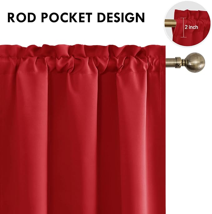 DWCN Blackout Curtains – Thermal Insulated, Energy Saving & Noise Reducing - Image 4