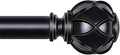 KAMANINA Black Curtain Rod 32 to 58 Inch, Adjustable Heavy Duty Curtain Rods by KAMANINA