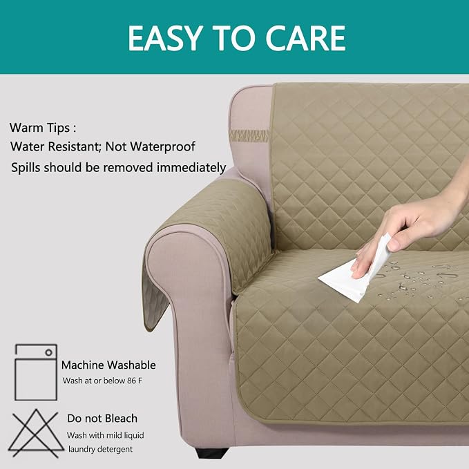 U-NICE HOME 4 Seater Sofa Cover 91 Inch Large Couch Covers - Image 5