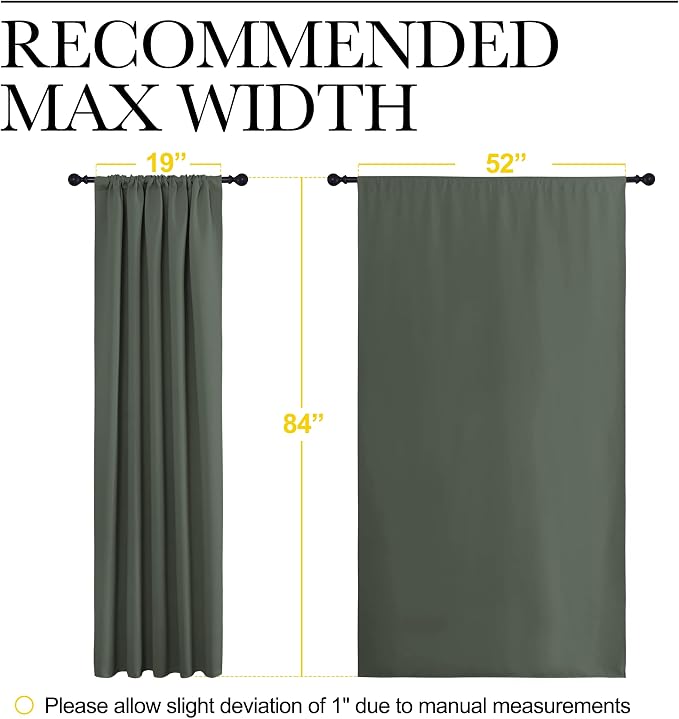 NICETOWN Bedroom Curtains Blackout Draperies - Image 7