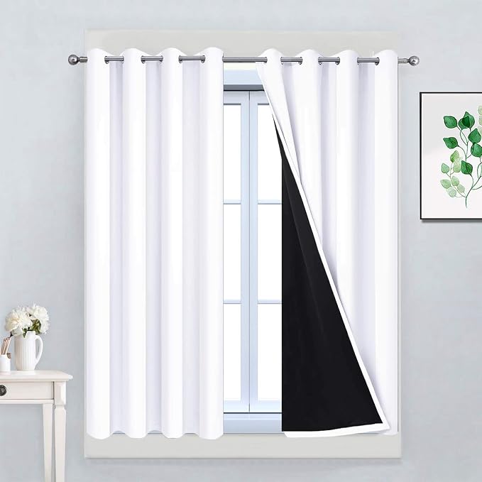 Yakamok Pure White 100% Blackout Curtains by Yakamok