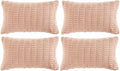 Fancy Homi 4 Packs Boho Pink Decorative Throw Pillow Covers 16x24 Inch by Fancy+Homi