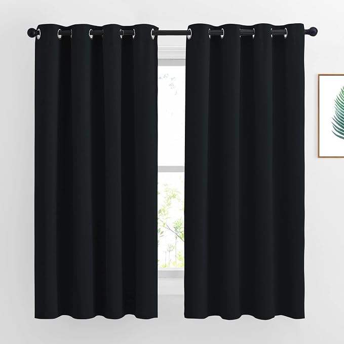 NICETOWN Blackout Curtains 63 inch Length 2 Panels Burg by NICETOWN