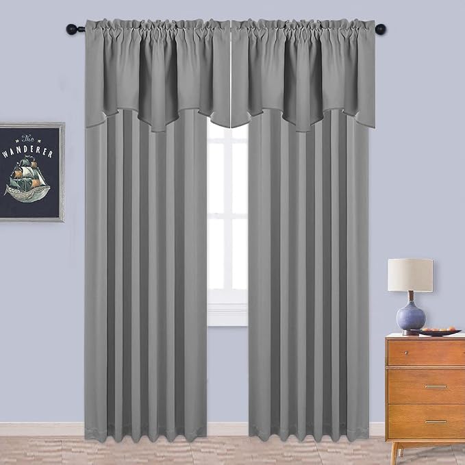 NICETOWN Sliver Grey Valances for Windows - Image 3