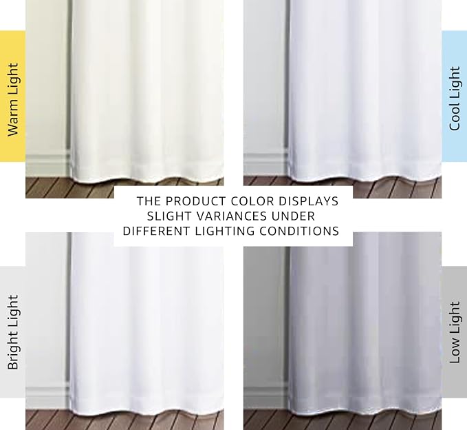 NICETOWN White Blackout Curtains 84 inches Long, Full Light Blocking Drapes - Image 3
