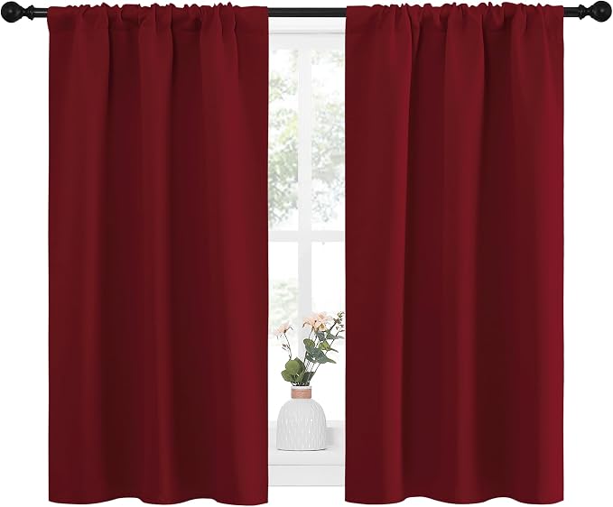 NICETOWN 40inch Curtains for Small Windows, Thermal Insulated Privacy Short - Image 2