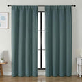 Simplebrand Ava Dark Green Blackout Curtains by Simplebrand