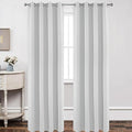 Joydeco White Curtains 120 Inches Long 2 Panels Set, Thermal Insulated Long by JOYDECO