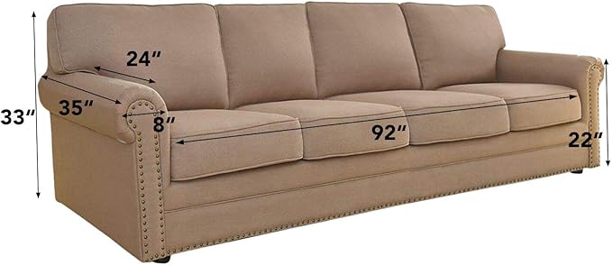Easy-Going Stretch 4 Seater Sofa Slipcover 1-Piece Sofa Cover Furniture - Image 2