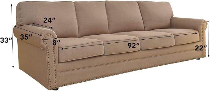 Easy-Going Stretch 4 Seater Oversized Sofa Couch Cover Christmas Red | 1-Piece - Image 5