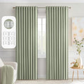 MIULEE Sage Green Back Tab Blackout Curtains 72 Inch Length 2 Panels Set by MIULEE