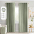 MIULEE Back Tab Sage Green Curtains 84 Inch Length 2 Panels Set by MIULEE