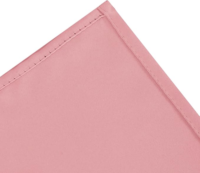 LEMOMO Blackout Curtains 66 x 54 Inch Long Pink Curtains Set of 2 Panels Room - Image 7
