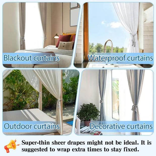 4 Pcs Hand Woven Curtain Tiebacks No Drilling - Image 7