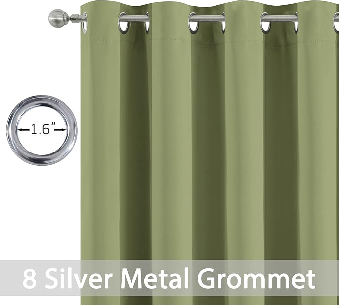 Yakamok Blackout Curtains for Bedroom, Thermal Insulated Blackout Grommet Top - Image 4
