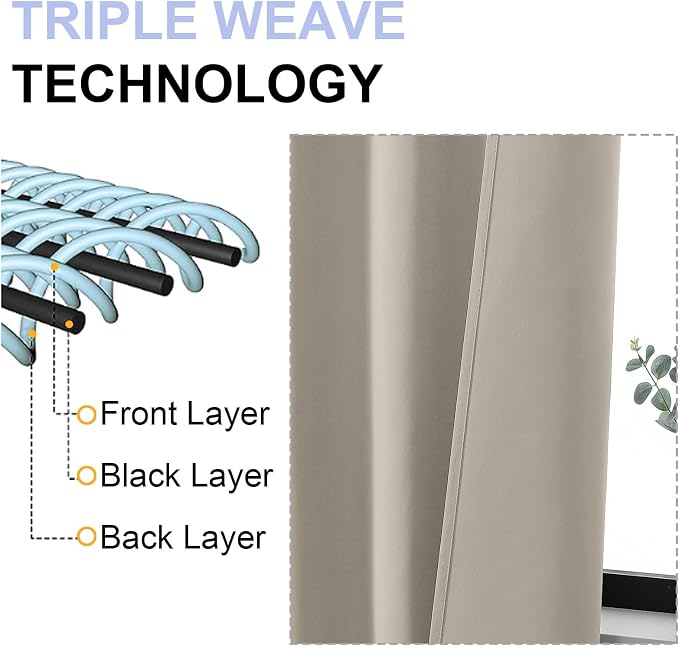 Simplebrand Ava Stone Blackout Curtains - Image 5
