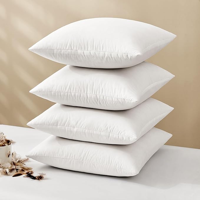 MIULEE Pillow Inserts 20x20, Down Feather Throw Pillow Inserts, Premium Fluffy by MIULEE