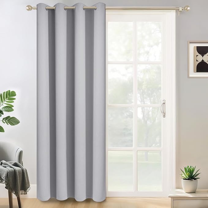 Yakamok Light Gray Blackout Curtain Panels 96 inches by Yakamok