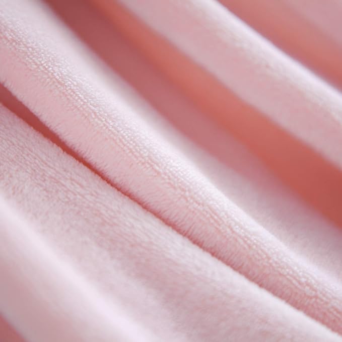Bedsure GentleSoft Fleece Blankets King Size Pink - Image 5