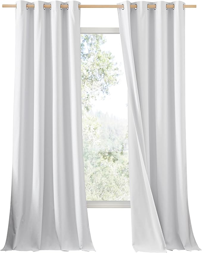 NICETOWN 100% Absolutely Blackout Linen Curtains by NICETOWN