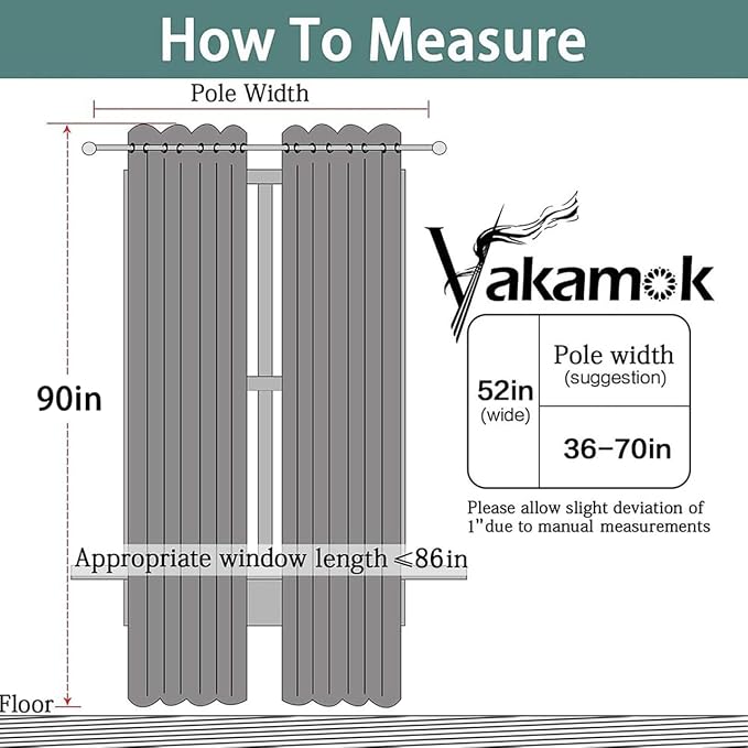 Yakamok Blackout Curtains Room Darkening Thermal Insulated Window Panels - Image 6