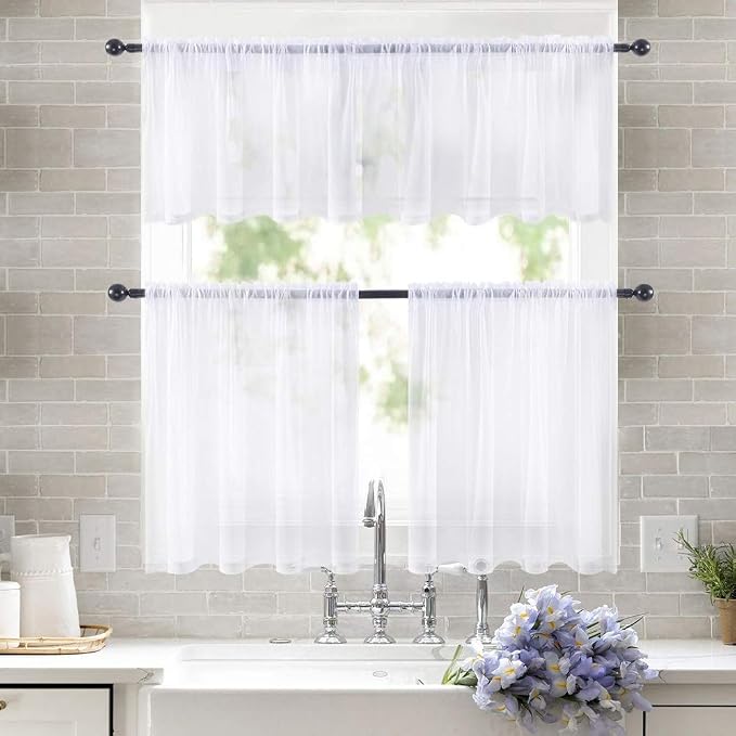 MIULEE Short Sheer Curtains 30 Inch Length - Image 8