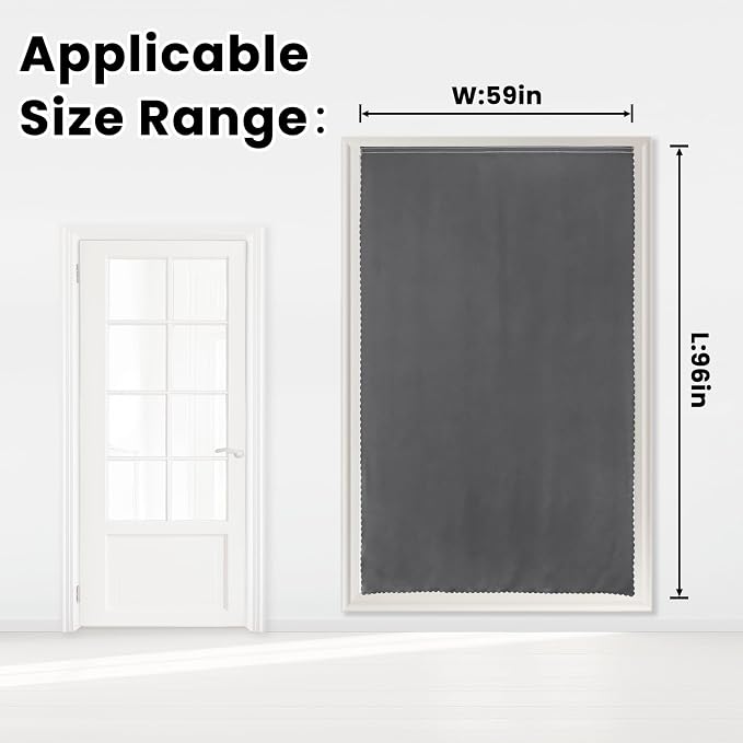 Magic Tape Blackout Curtains for Bedroom No Drillng Self Adhesive Curtains No - Image 7