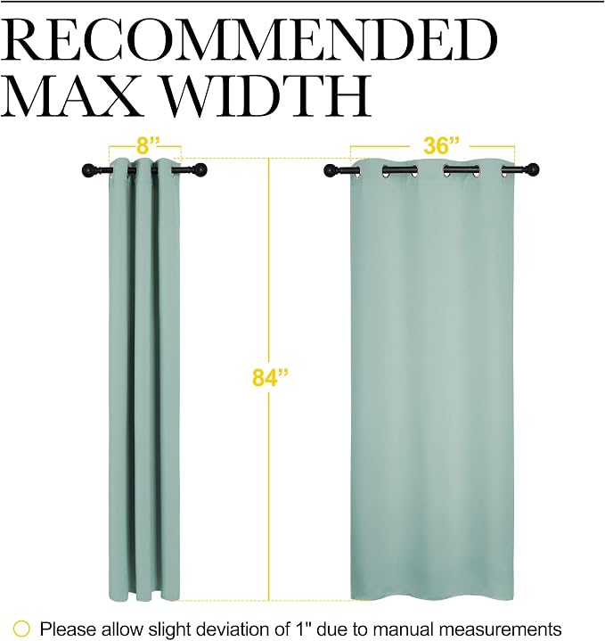 NICETOWN Thermal Insulated Solid Grommet Blackout Curtains/Drape - Image 7