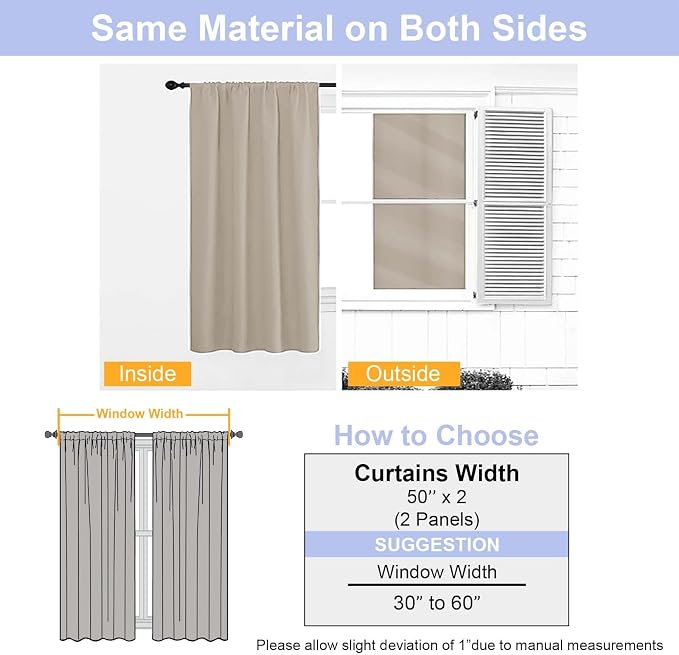 Simplebrand Ava Biscotti Beige Blackout Curtains - Image 7