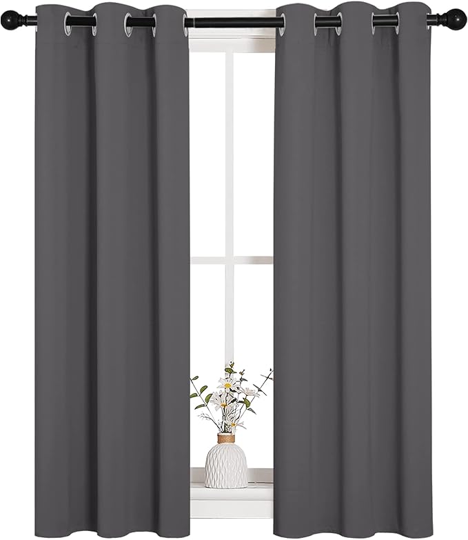 NICETOWN Grey Blackout Curtain Panels - Image 2