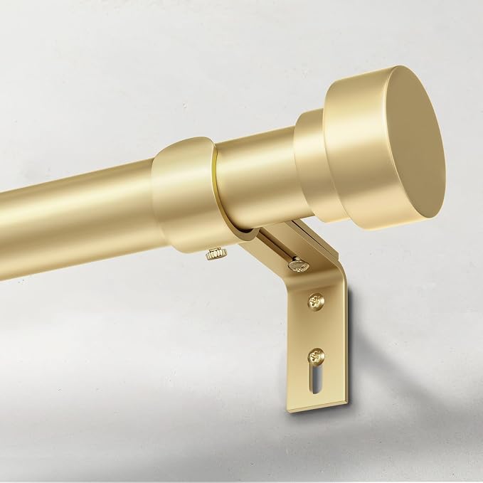 Extra Long Curtain Rods for Windows 32 to 170 Inch, 1 Inch Gold Heavy Duty by IFELS