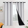 Yakamok 100% Blackout Curtains 63 Inches Long, 2 Thick Layers Heat and Full by Yakamok