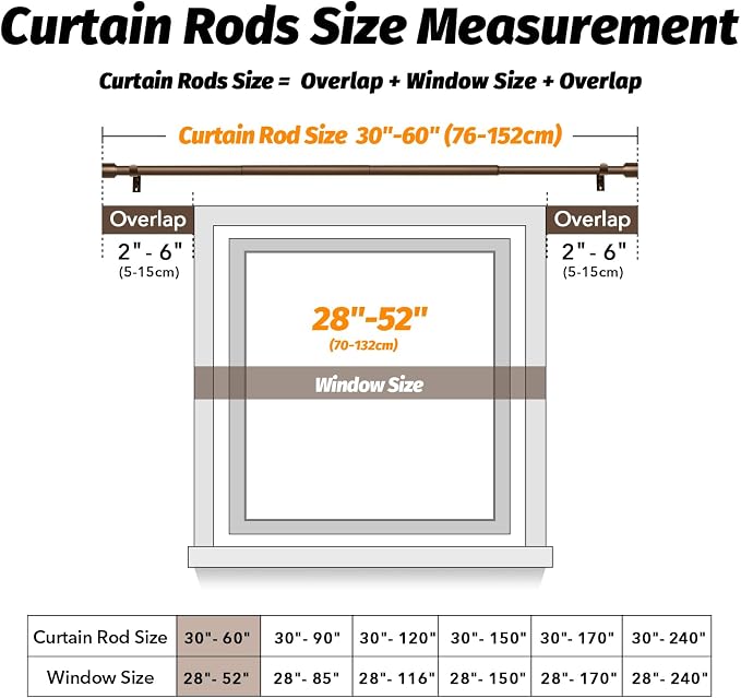 GEEBOBO 2 Pack Bronze Curtain Rods - Image 5
