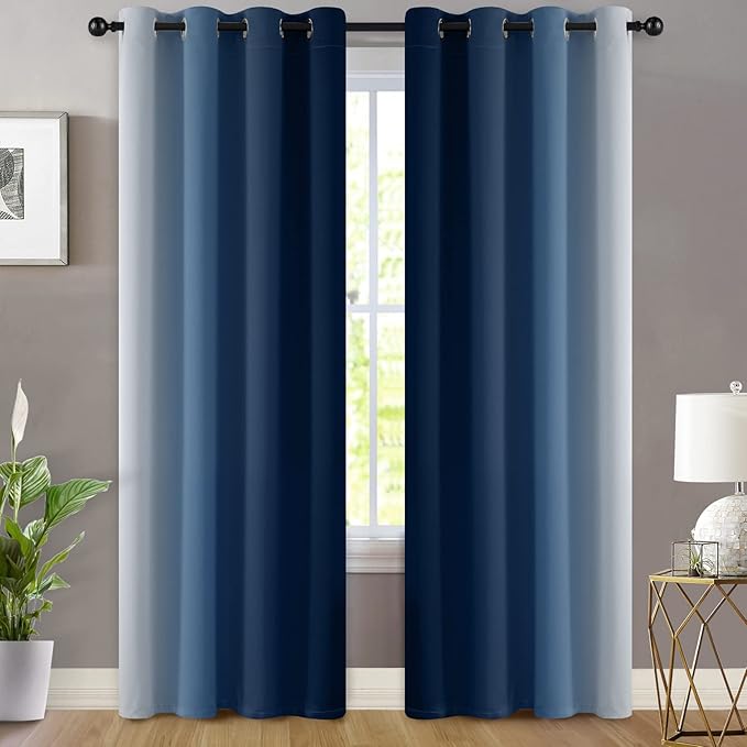 Yakamok 96 Inch Length Light Blocking Thermal Insulated Grommet Window Drapes - Image 2