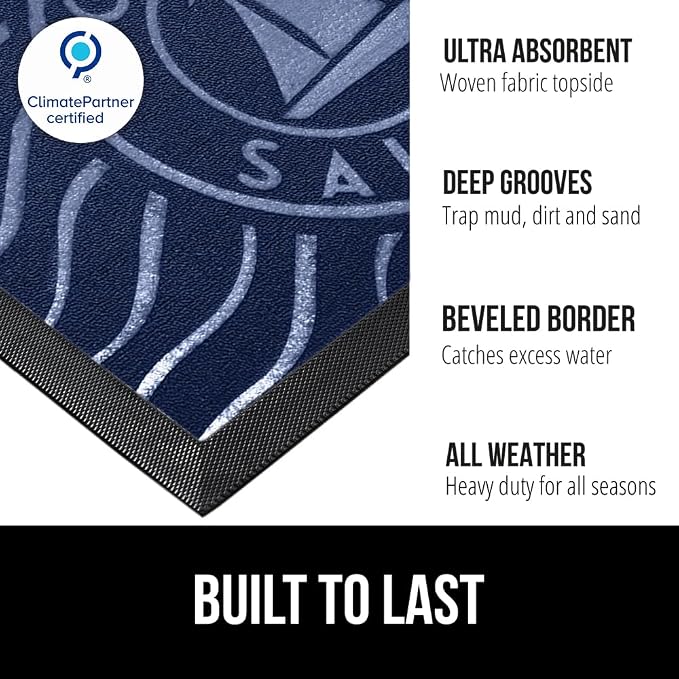GORILLA GRIP 100% Waterproof All-Season WeatherMAX Doormat US Designed Natural - Image 2