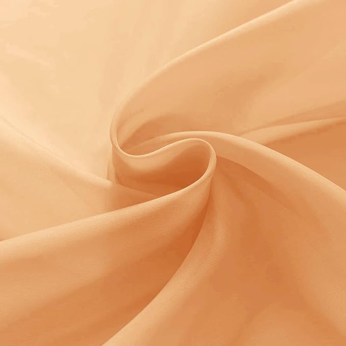 youleyar Solid Sheer Rod Pocket Curtain Voile Draperies 2 Panels White Beige - Image 8