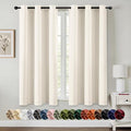 MIULEE Beige White Blackout Curtains by MIULEE