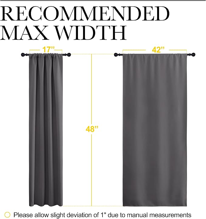 NICETOWN Grey Window Curtains for Bedroom - Image 7