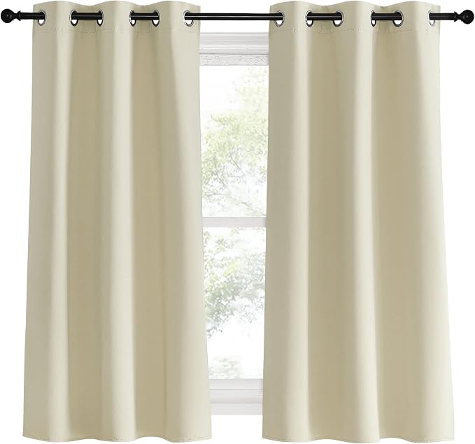 NICETOWN Room Darkening Beige Curtains - Image 2